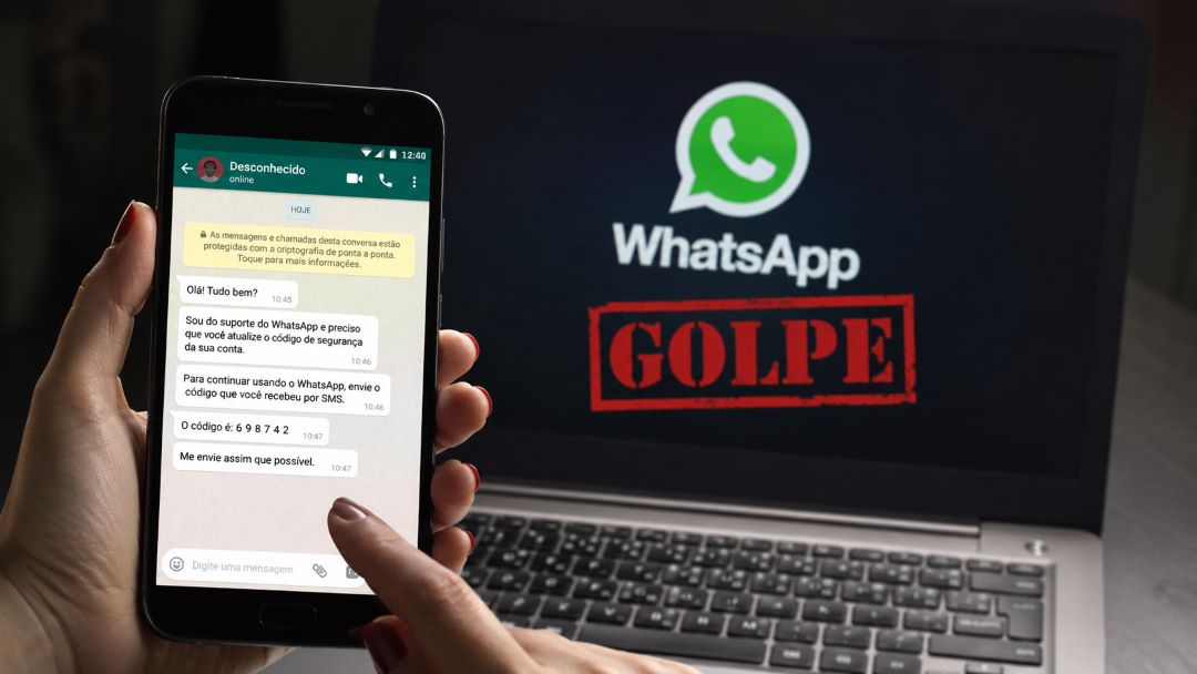 pessoa recebendo mensagem suspeita sobre codigo de segurança no whatsapp gope no whatsapp como se protejer codigo infinito
