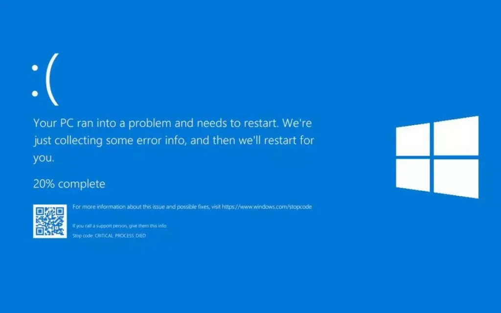 tela azul  de erro windows 11 não liga reiniciando